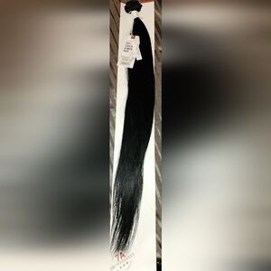 100% Virgin Black Hair Extension - Sleek Natural Finish 28"